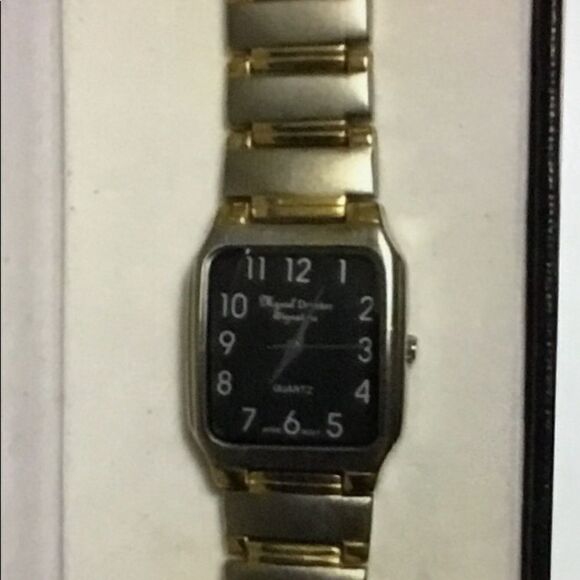 MARCEL DRUCKER Men’s Vintage 2-Tone Link Watch NIB - Picture 3 of 4